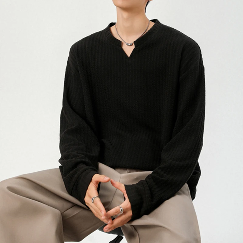 Golf Tees - Autumn Male V Notch Neck Long