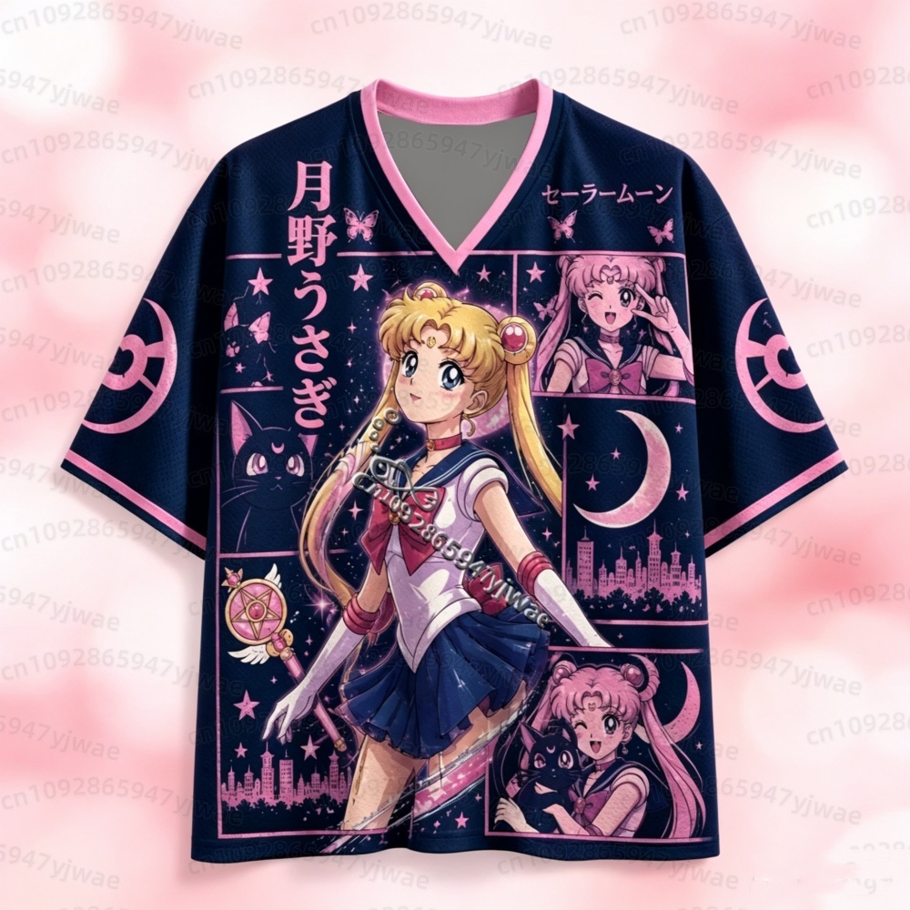 26 Sailor Moon Anime Mesh Jers - Golf Tees ulasan dan harga