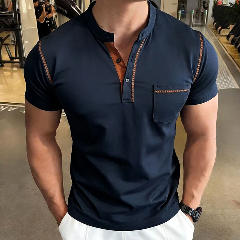 New Summer Men's Henry Collar  - Golf Tees ulasan dan harga